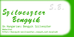 szilveszter bengyik business card